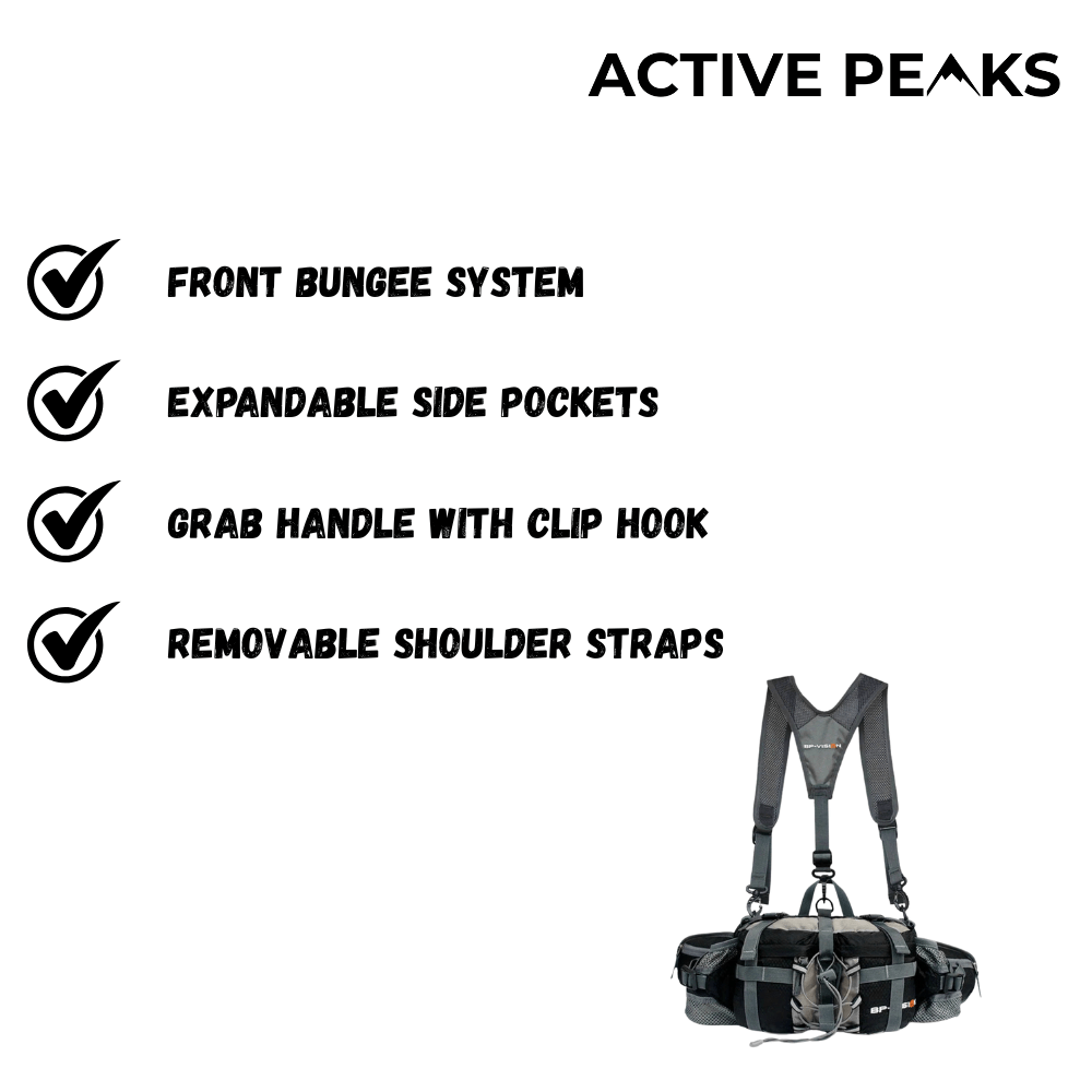 Hiking Waist Bag – Water - Resistant & Multi - Pocket (5L) | Active Peaks - Active Peaks