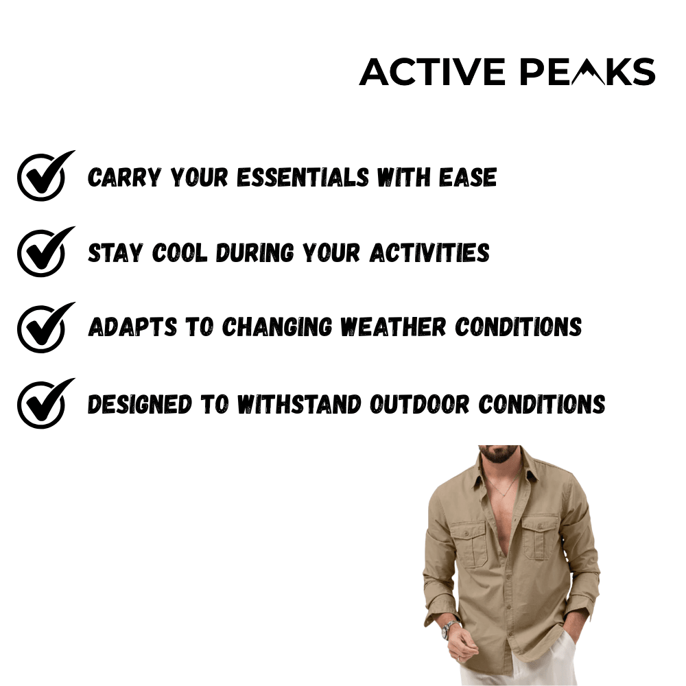 Breathable Convertible Hiking Shirt for Men | Active Peaks - Active Peaks