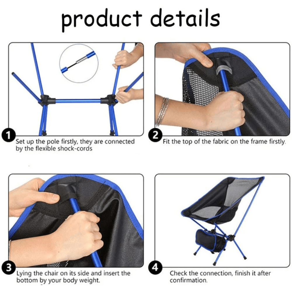 Folding Camping Chair – Lightweight & Portable Outdoor Seat - Active Peaks