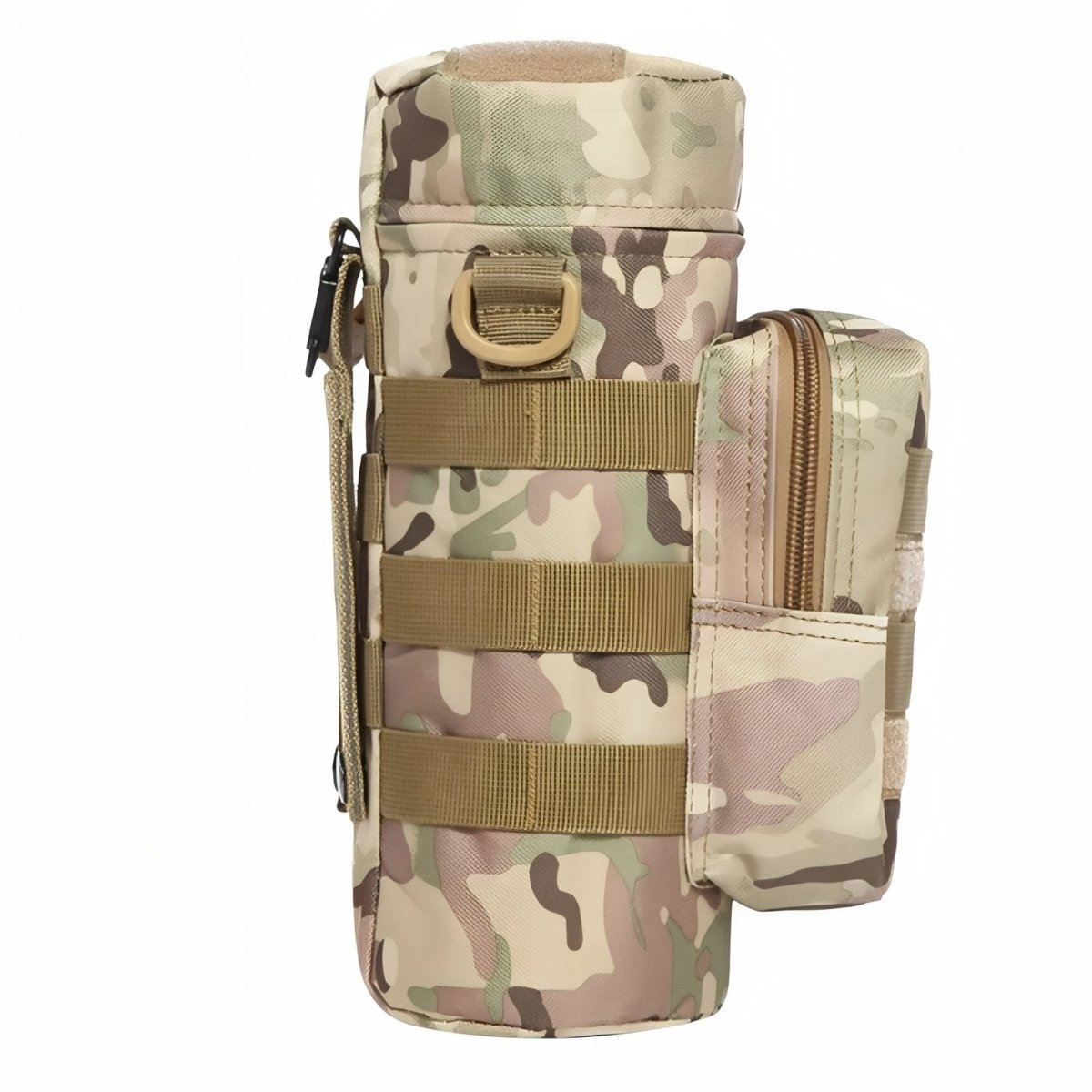 Durable MOLLE Tactical Bottle Holder with Accessory Pocket - Active Peaks