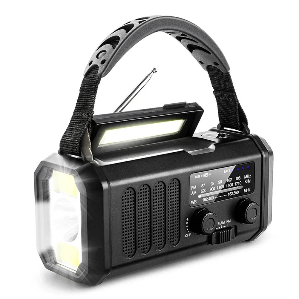 ActivePeaks - Weather-Resistant Emergency Radio with Solar, Hand Crank & USB