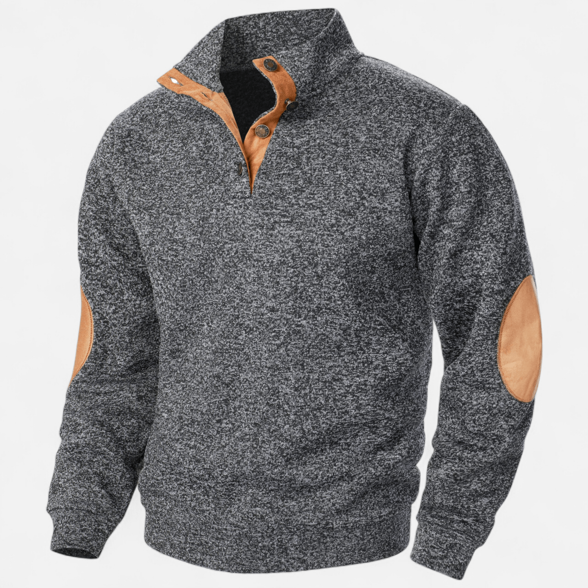 Knitted Outdoor Sweater with Stand Collar - Active Peaks