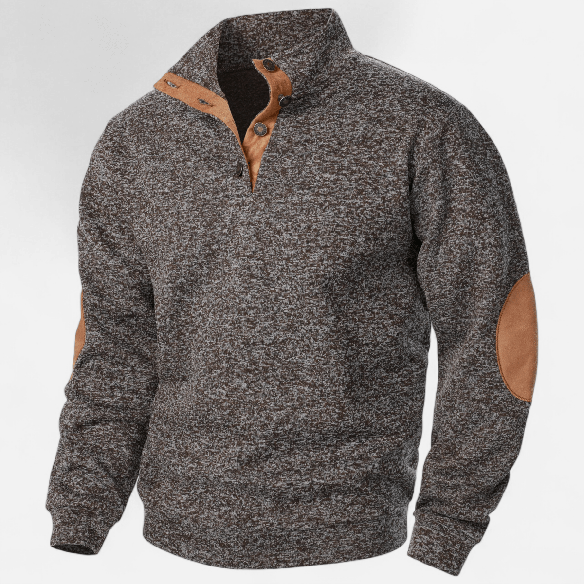 Knitted Outdoor Sweater with Stand Collar - Active Peaks