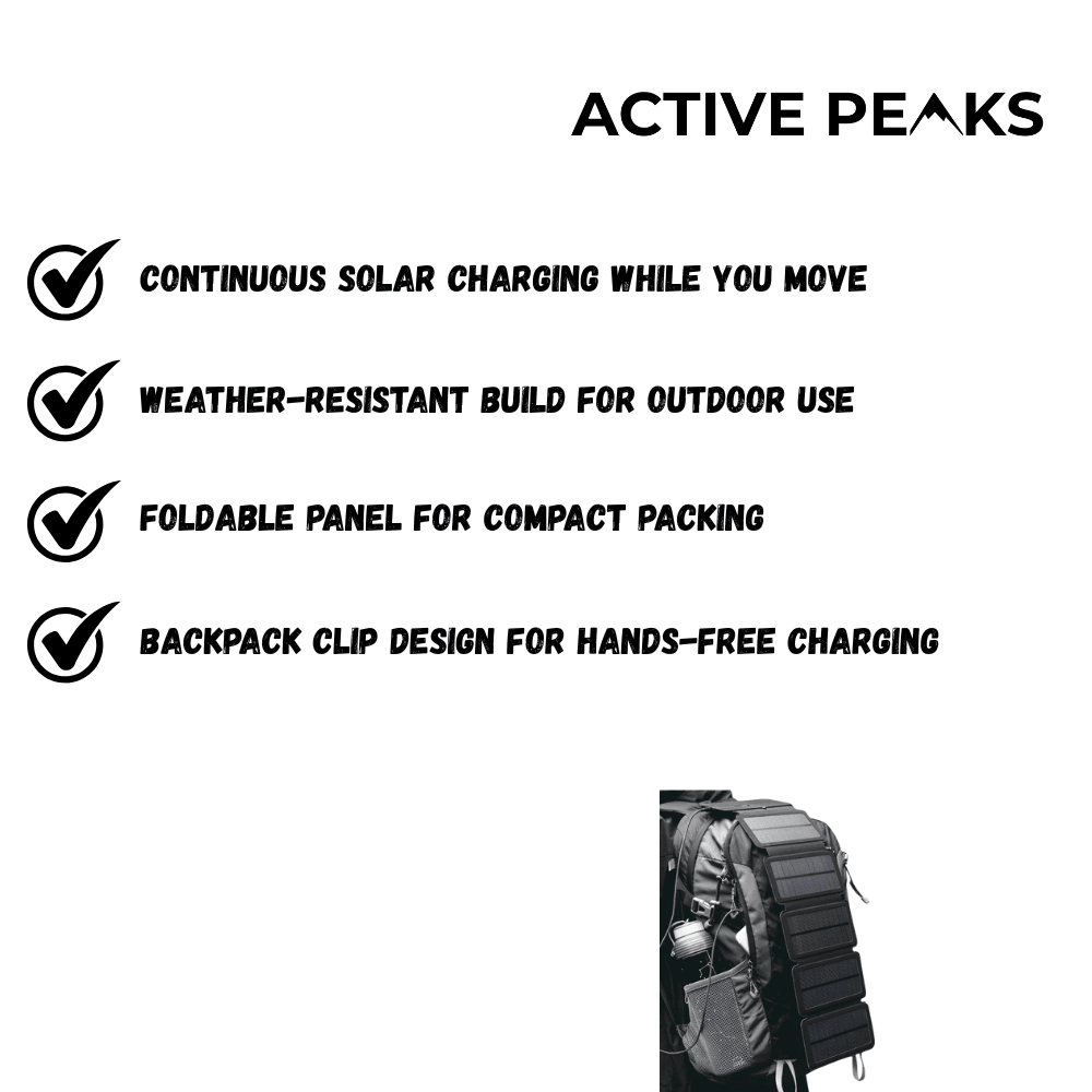 Lightweight Solar Power Bank Charger for Outdoor Use | Active Peaks - Active Peaks