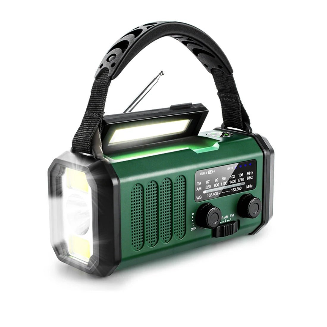 ActivePeaks - Weather-Resistant Emergency Radio with Solar, Hand Crank & USB