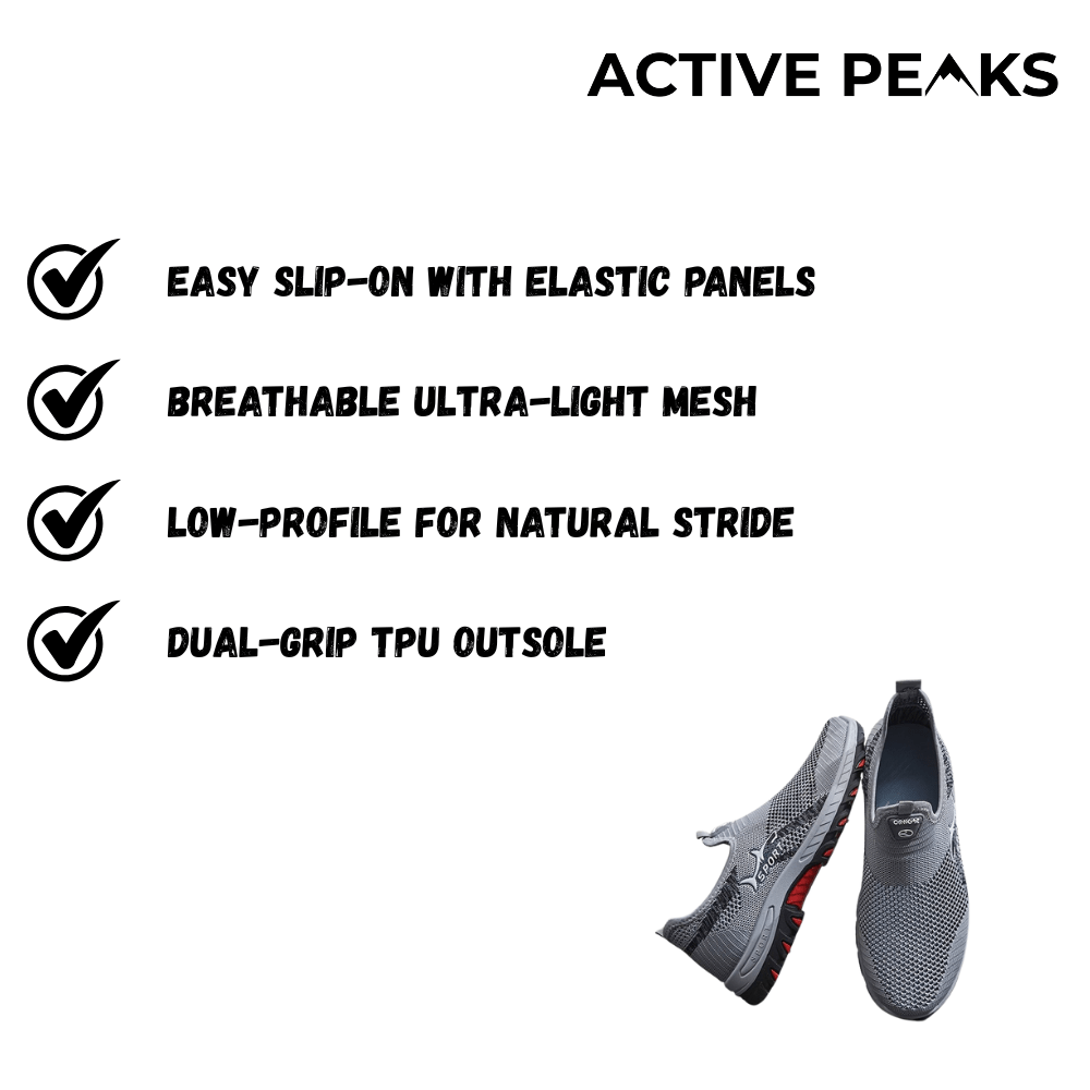 Men's Slip - On Walking Shoes – Breathable Lightweight | Active Peaks - Active Peaks
