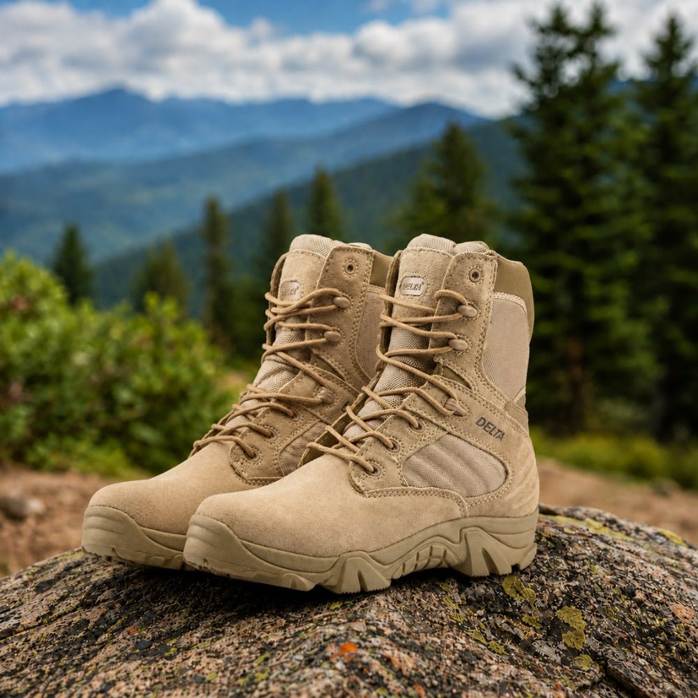 Men’s Lightweight Waterproof Tactical Hiking Shoes with Grip Sole - Active Peaks