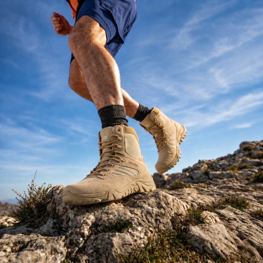 Men’s Lightweight Waterproof Tactical Hiking Shoes with Grip Sole - Active Peaks