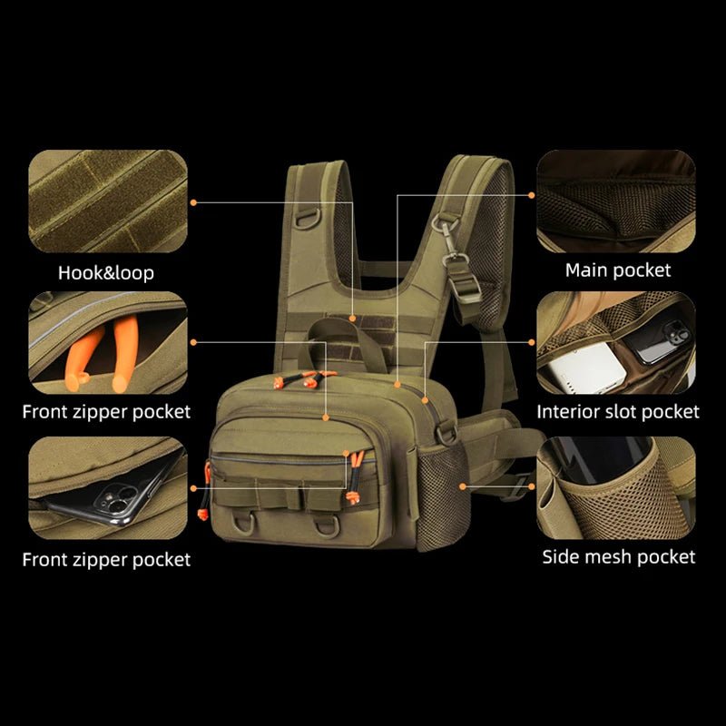 Fishing Chest Bag Durable Tactical Tackle Pack | Active Peaks - Active Peaks
