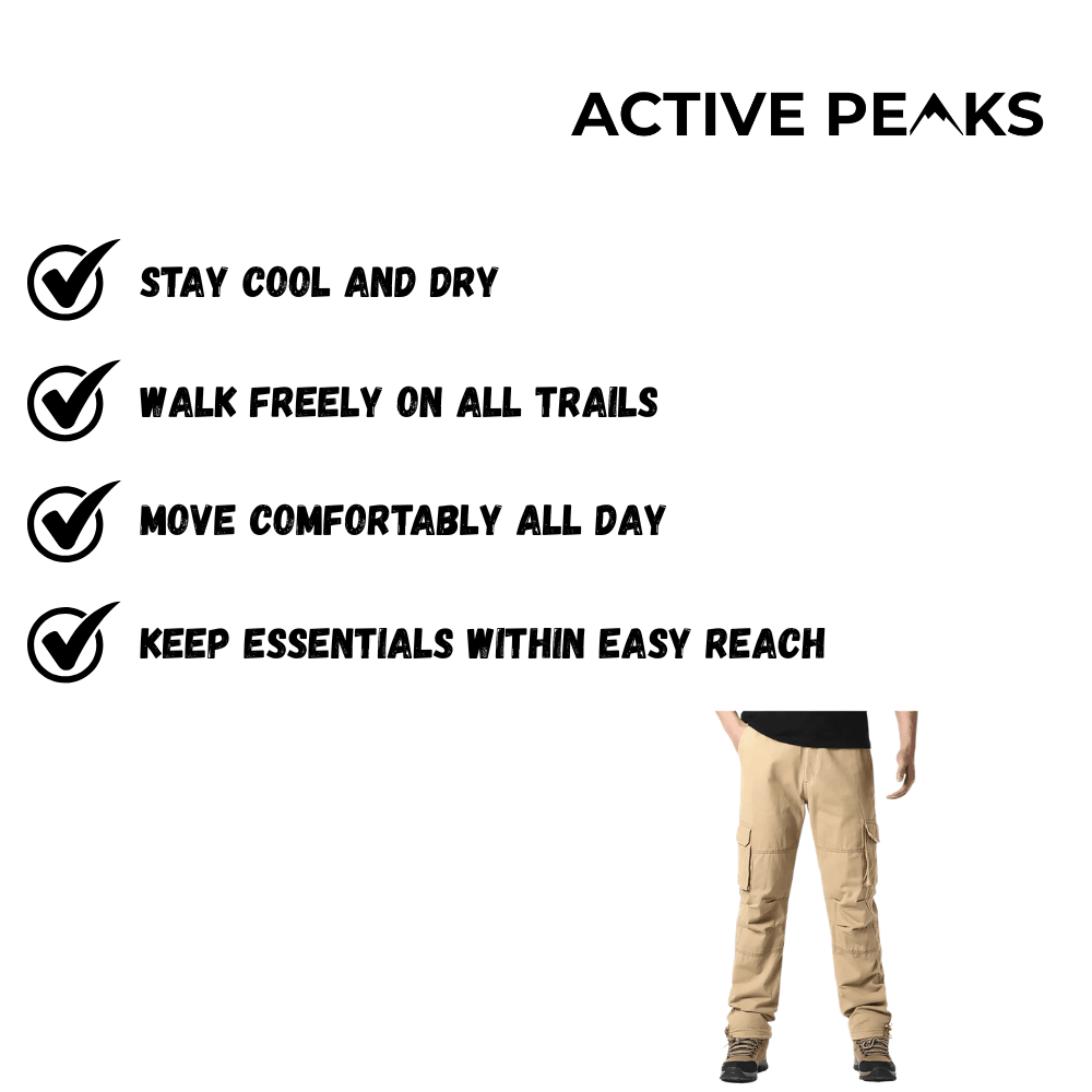 Breathable Hiking Trousers with Cargo Pockets | Active Peaks - Active Peaks