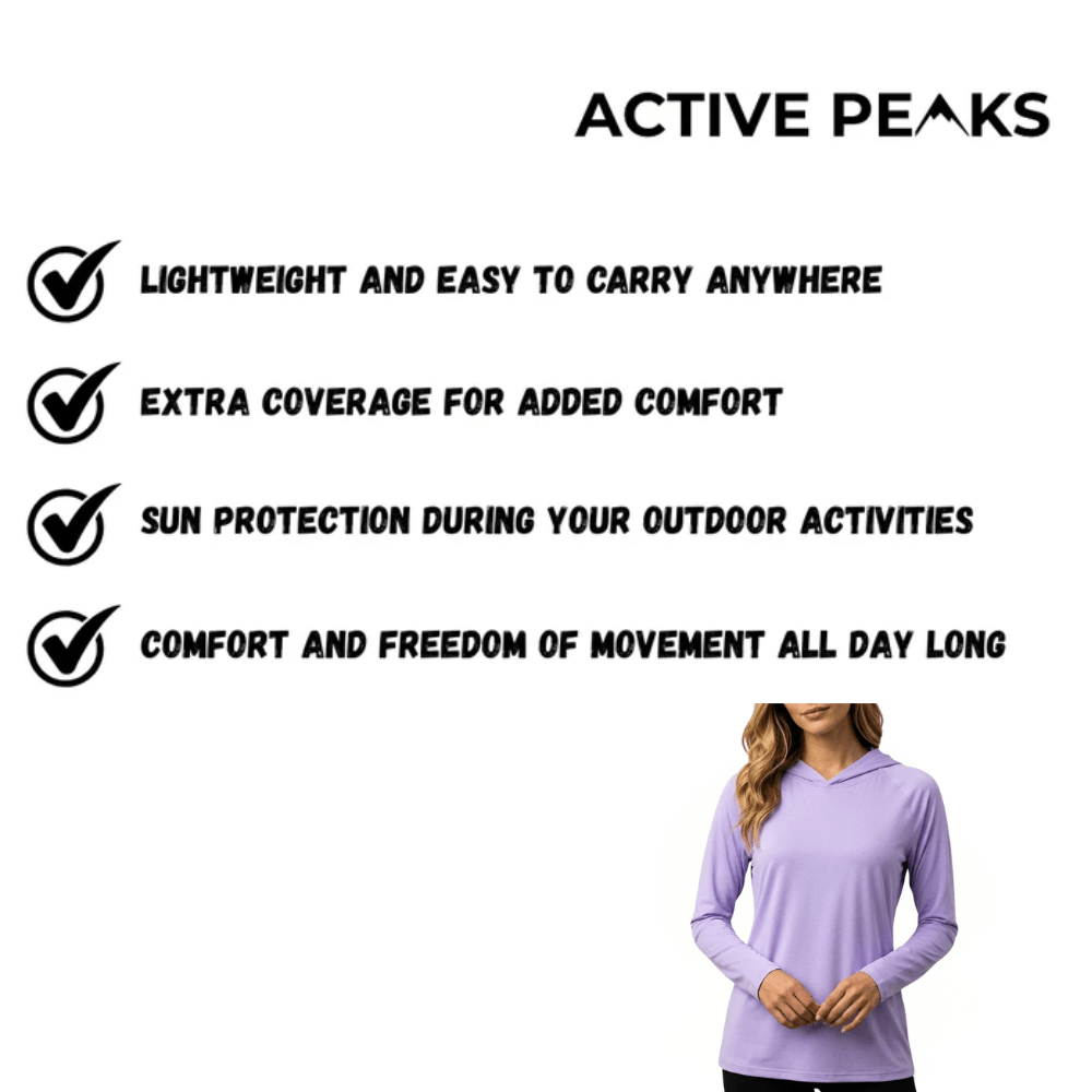 Breathable Long - Sleeve UV Protection Hoodie for Women | Active Peaks - Active Peaks