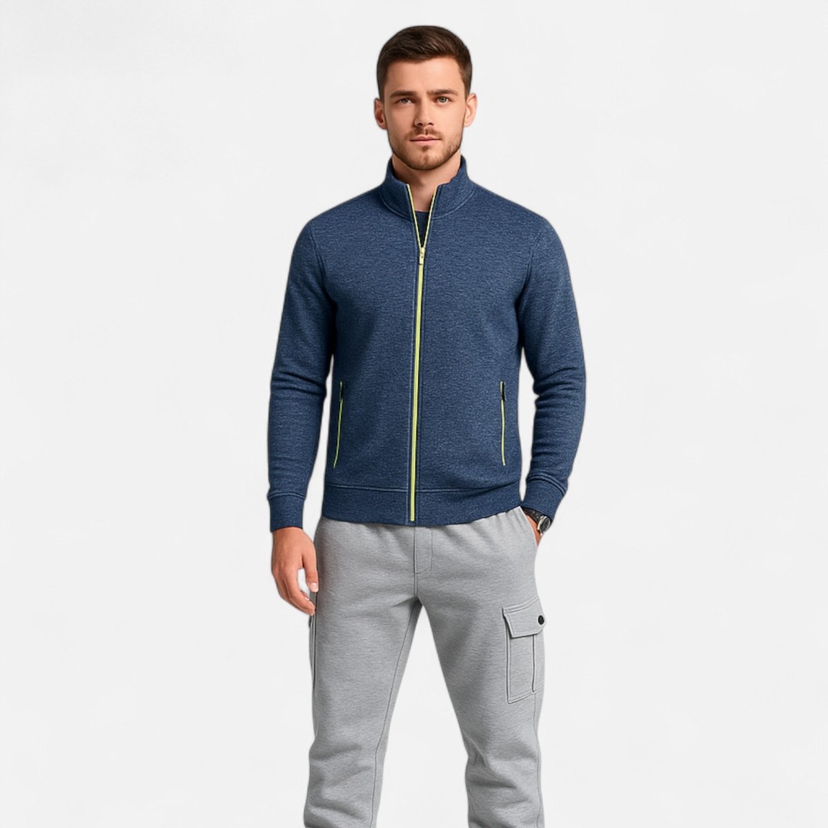 Knitted Zip Cardigan with Full - Length Closure | Active Peaks - Active Peaks