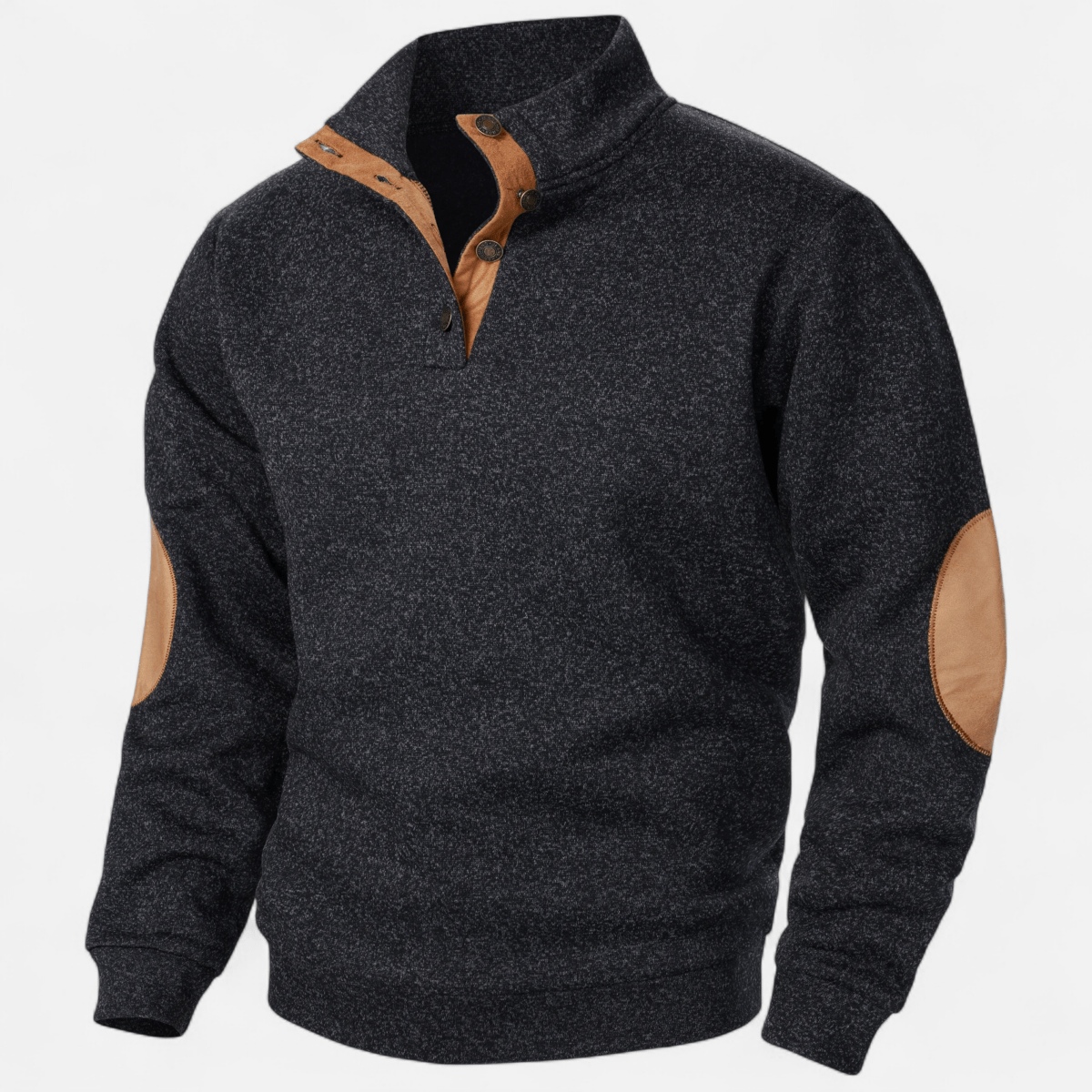 Knitted Outdoor Sweater with Stand Collar - Active Peaks