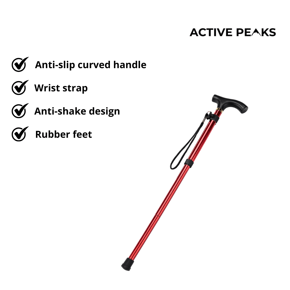 Adjustable Folding Walking Stick with Telescopic Shaft | Active Peaks - Active Peaks