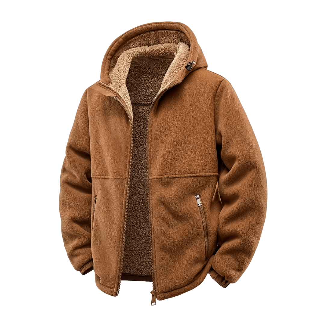 Men’s Winter Jacket with Fleece Lining and Hood - Active Peaks