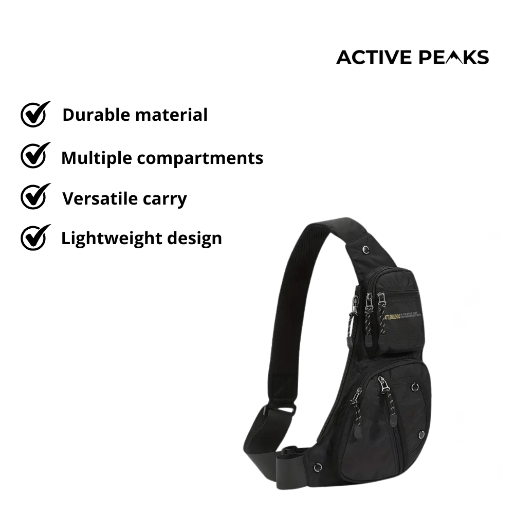 Weather - Resistant Crossbody Bag with Secure Compartments - Active Peaks