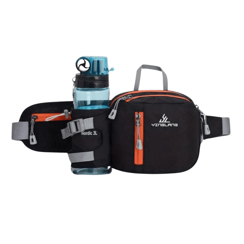 Lightweight Water - Resistant Hiking Waist Pack with Bottle Holder - Active Peaks
