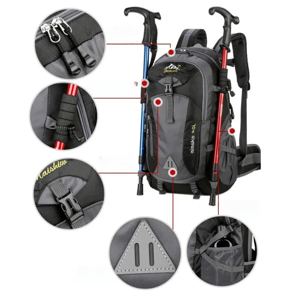 ActivePeaks – Waterproof 40L Hiking Backpack with Trekking Pole Straps
