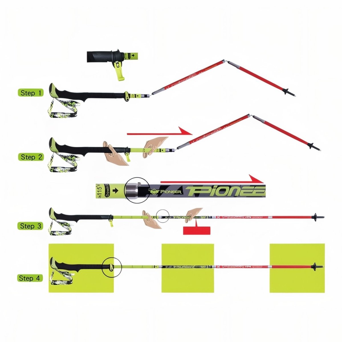 Folding Carbon Trekking Pole – Lightweight & Compact | Active Peaks - Active Peaks