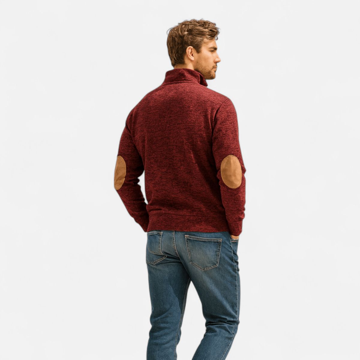 Knitted Outdoor Sweater with Stand Collar - Active Peaks