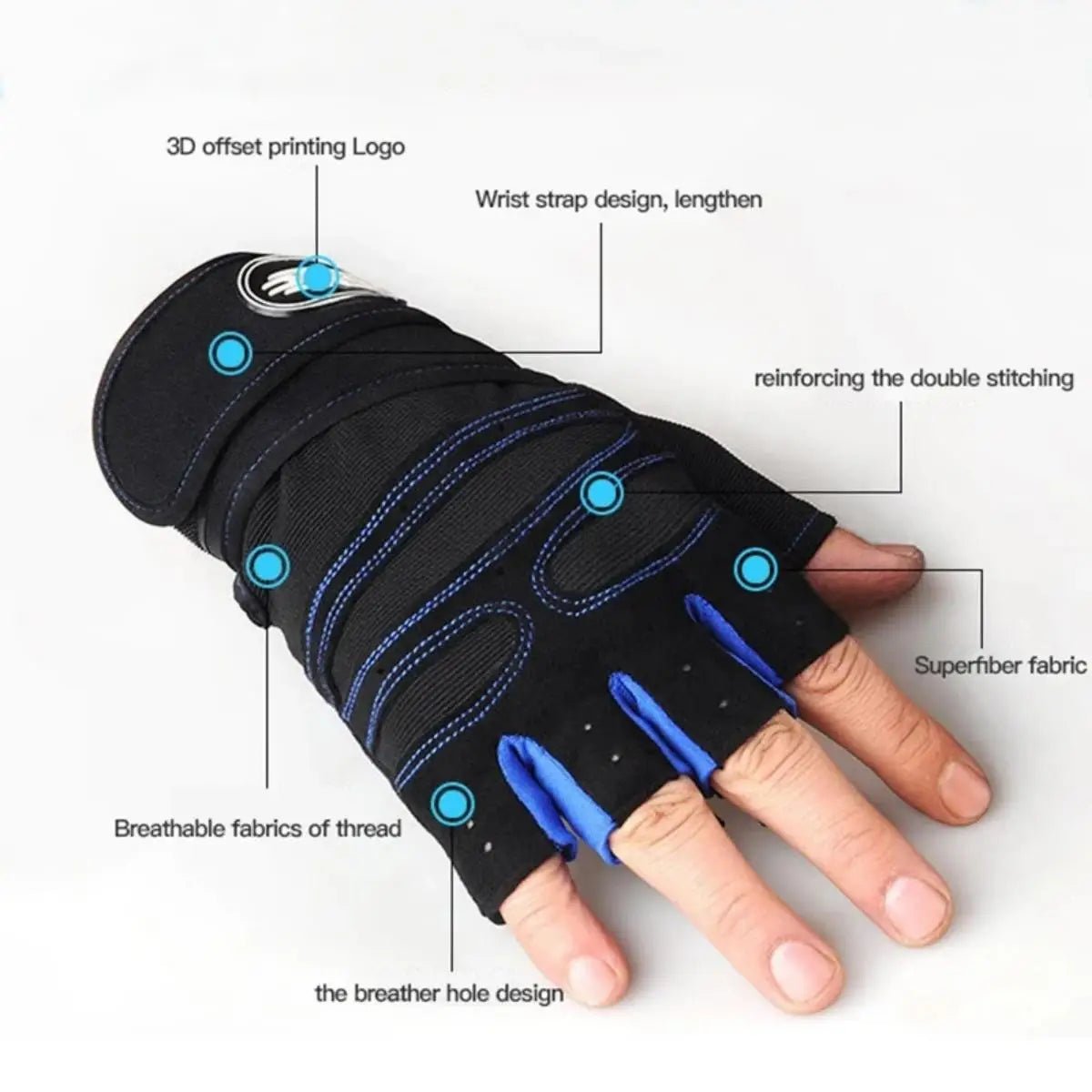 Gym Gloves Breathable Half Finger Training Gloves | Active Peaks - Active Peaks