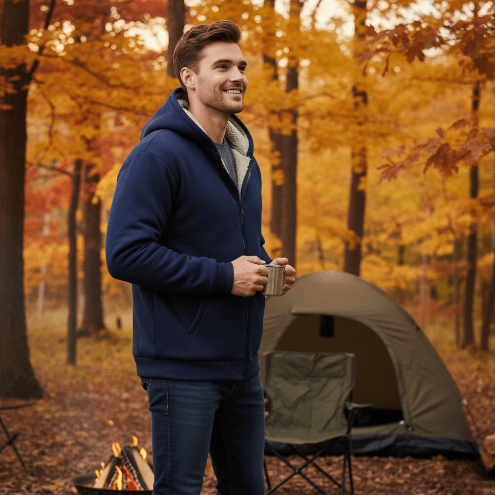 Men’s Fleece Hoodie with Sherpa Lining | Active Peaks - Active Peaks