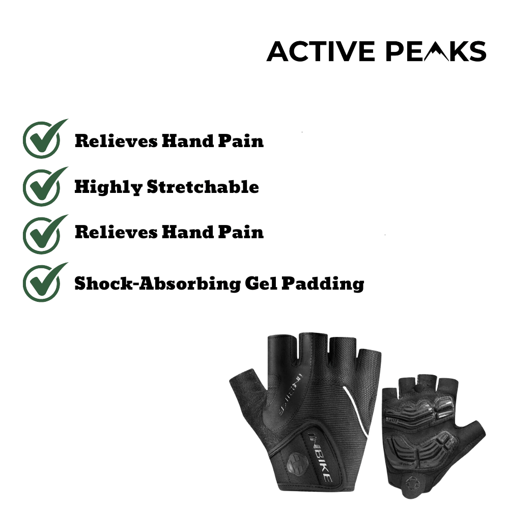 Breathable Cycling Gloves – Gel - Padded with Reflective Trim | Active Peaks - Active Peaks