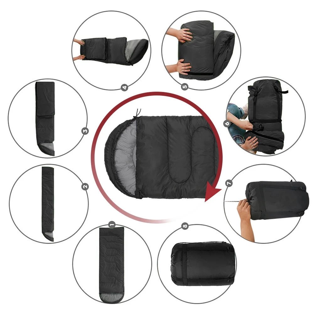 Lightweight 4 - Season Sleeping Bag – Warm Cotton Mummy Style - Active Peaks