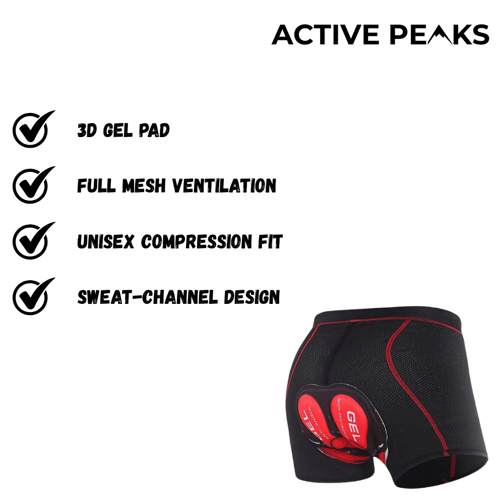 Padded Breathable Cycling Undershorts | Active Peaks - Active Peaks