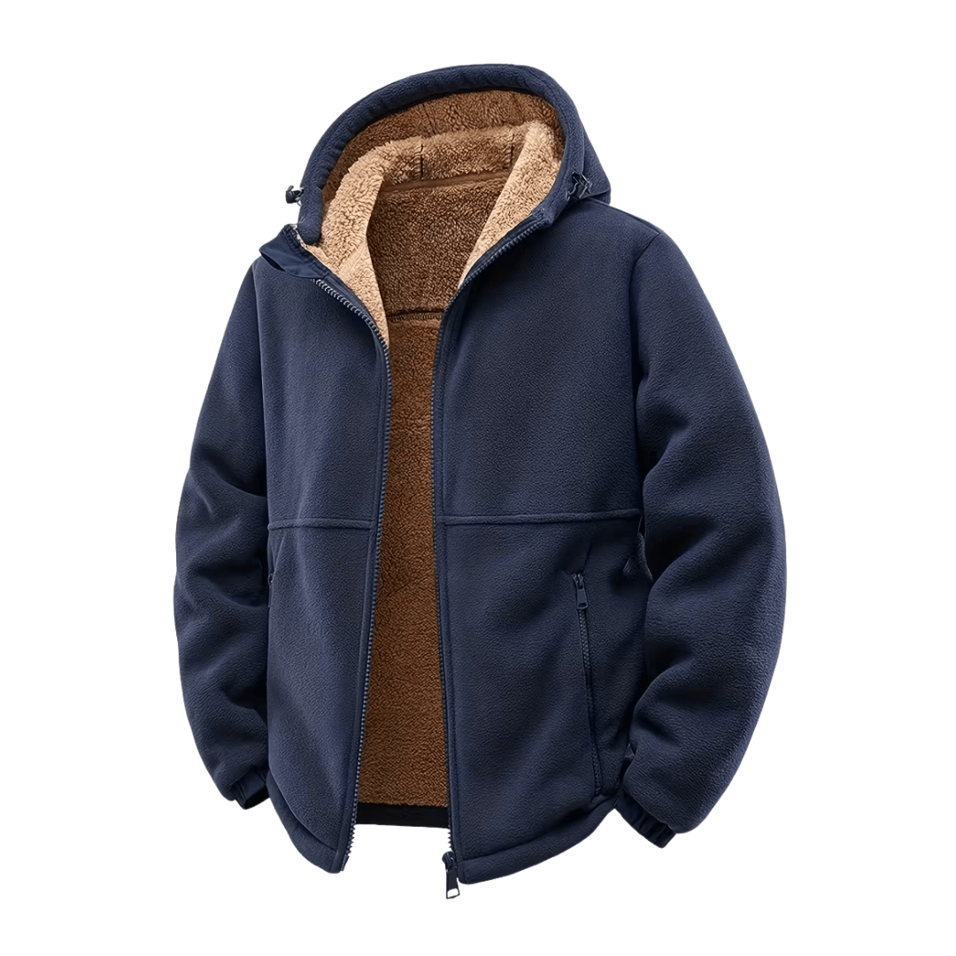 Men’s Winter Jacket with Fleece Lining and Hood - Active Peaks