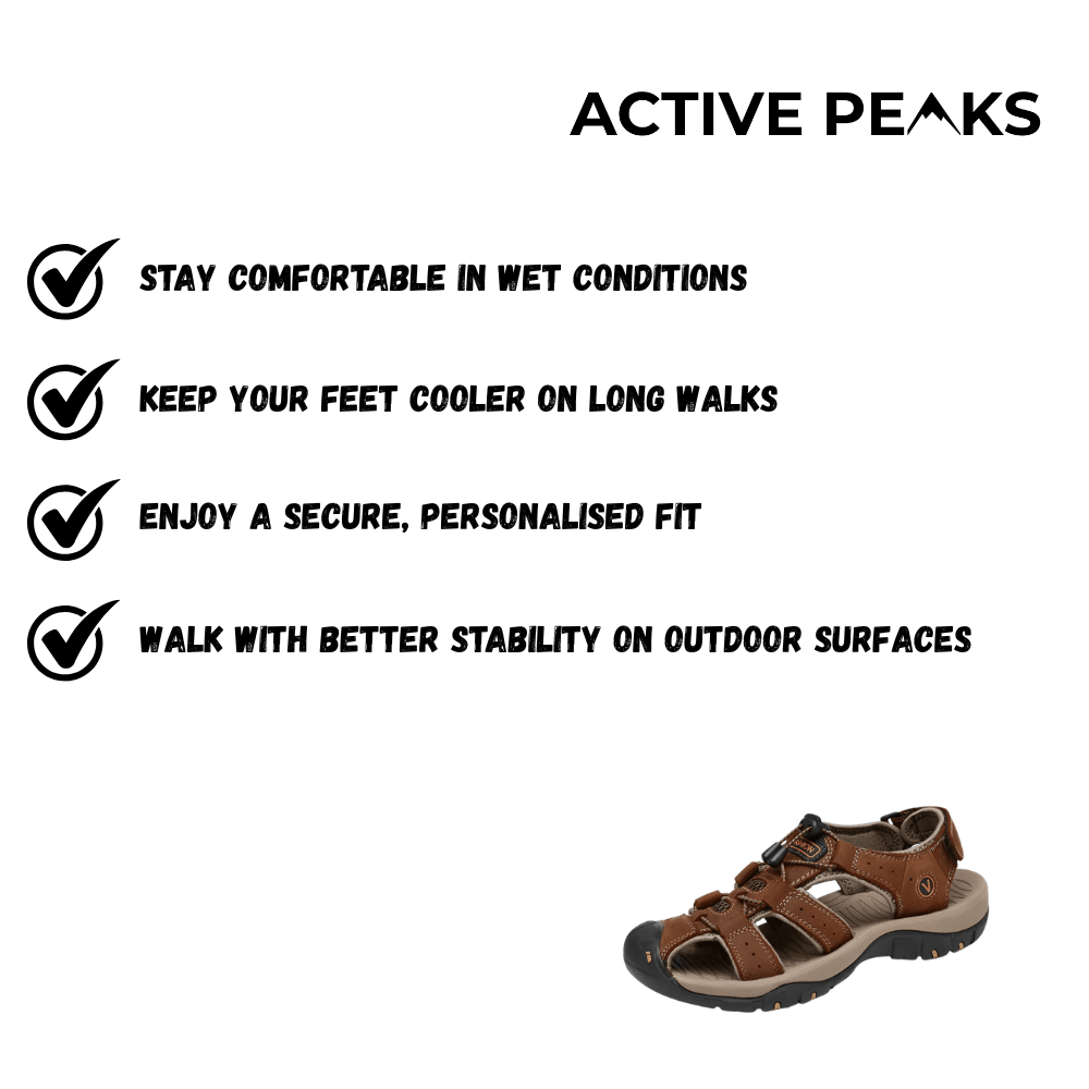 Water - Resistant Hiking Sandals - Lightweight and Durable for Outdoor Use - Active Peaks