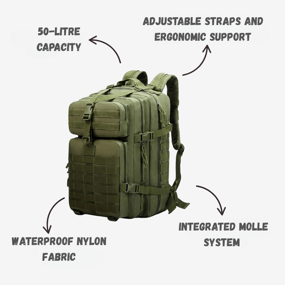 Durable Waterproof 50L Hiking Backpack | Active Peaks - Active Peaks