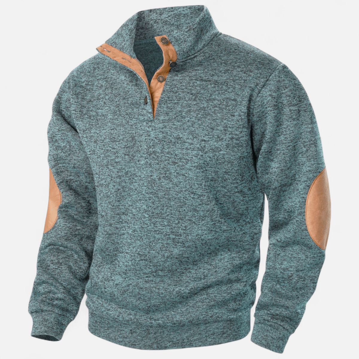 Knitted Outdoor Sweater with Stand Collar - Active Peaks