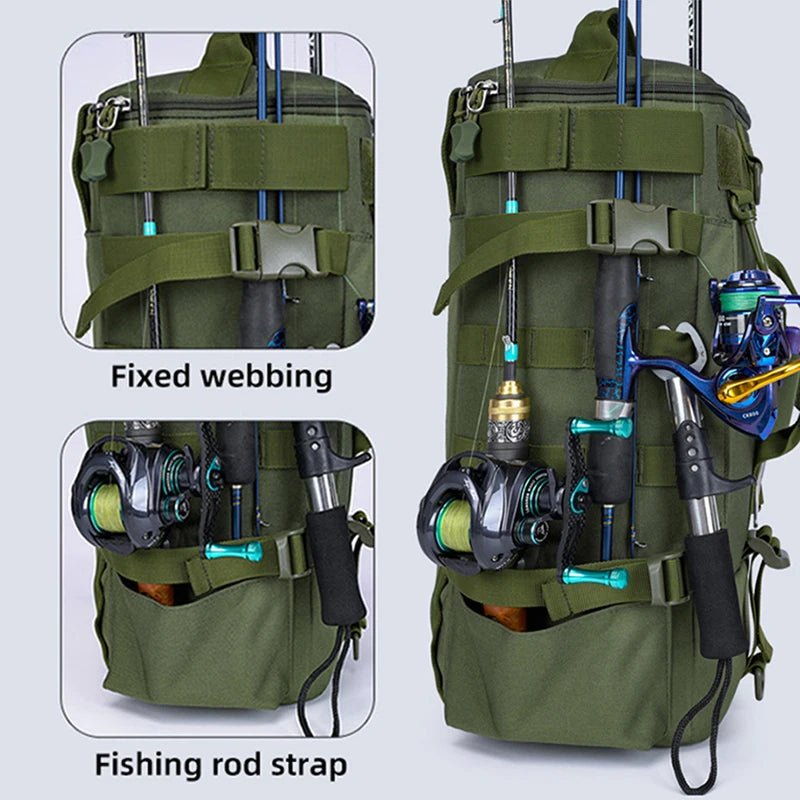 Fishing Backpack Durable Water - Resistant with Rod Holders - Active Peaks