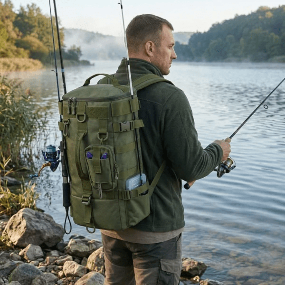 Fishing Backpack Durable Water - Resistant with Rod Holders - Active Peaks