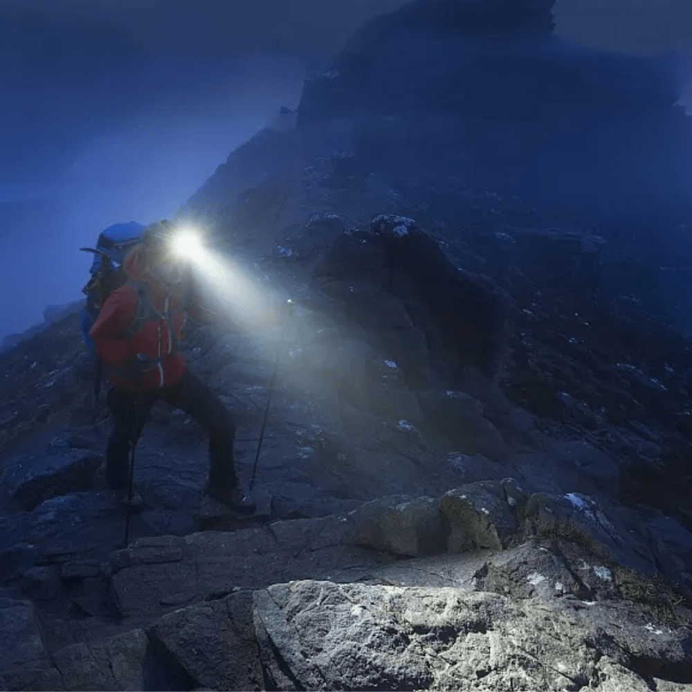 Rechargeable Waterproof LED Head Torch with Zoom Function | Active Peaks - Active Peaks