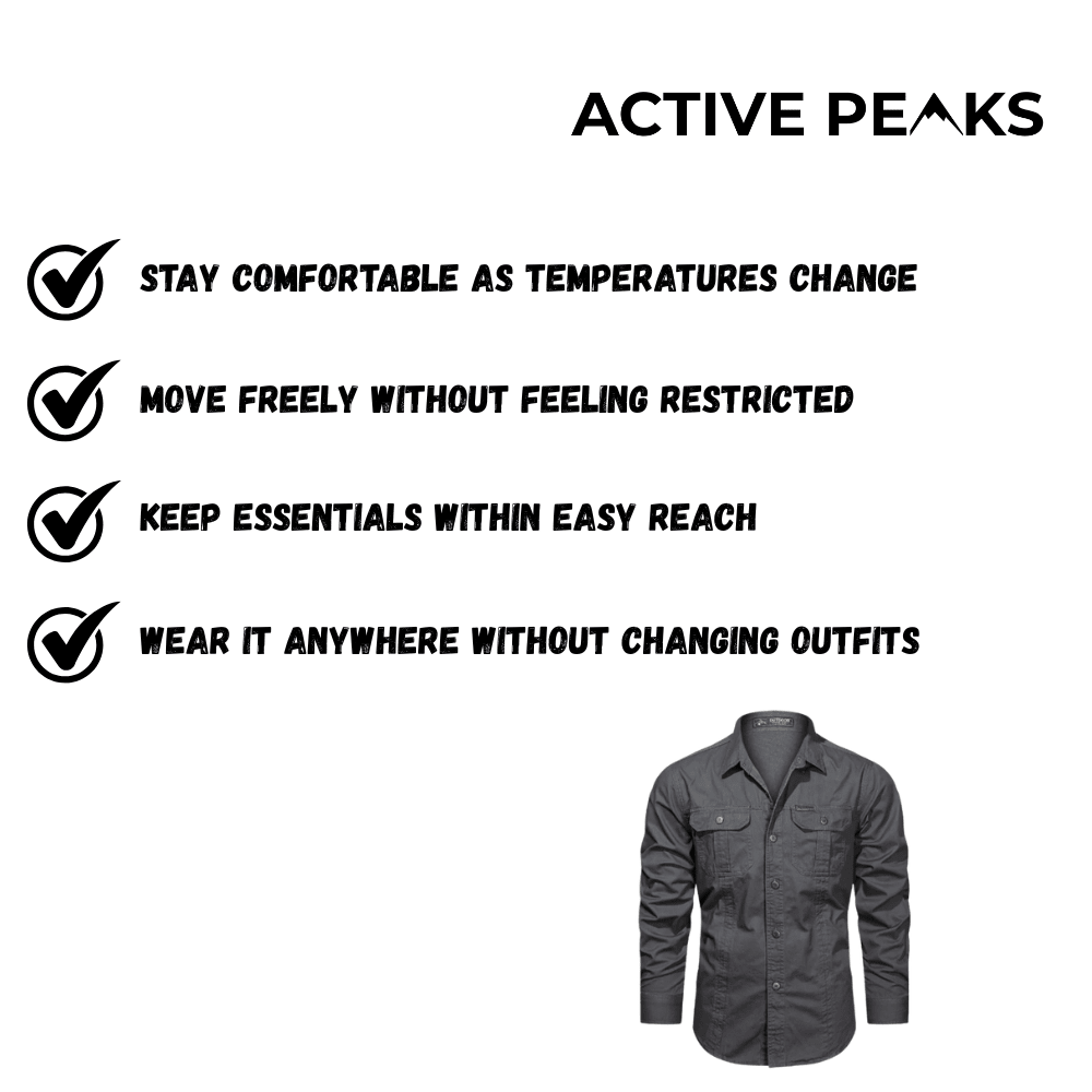 Lightweight Durable Long - Sleeve Outdoor Shirt for Men | Active Peaks - Active Peaks