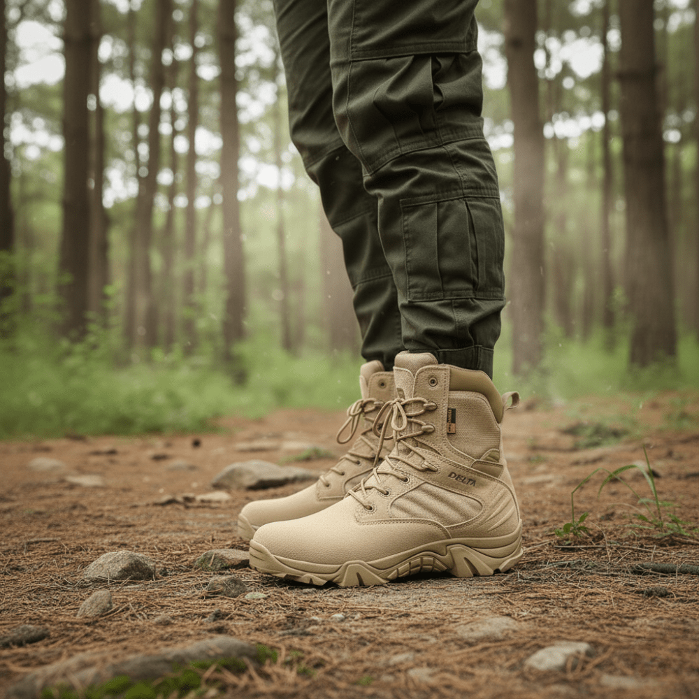 Men’s Lightweight Waterproof Tactical Hiking Shoes with Grip Sole - Active Peaks