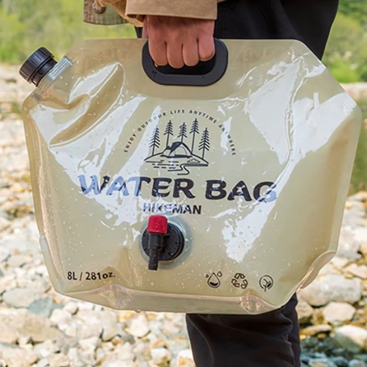 Foldable 8L Water Storage Bag with Tap - Active Peaks