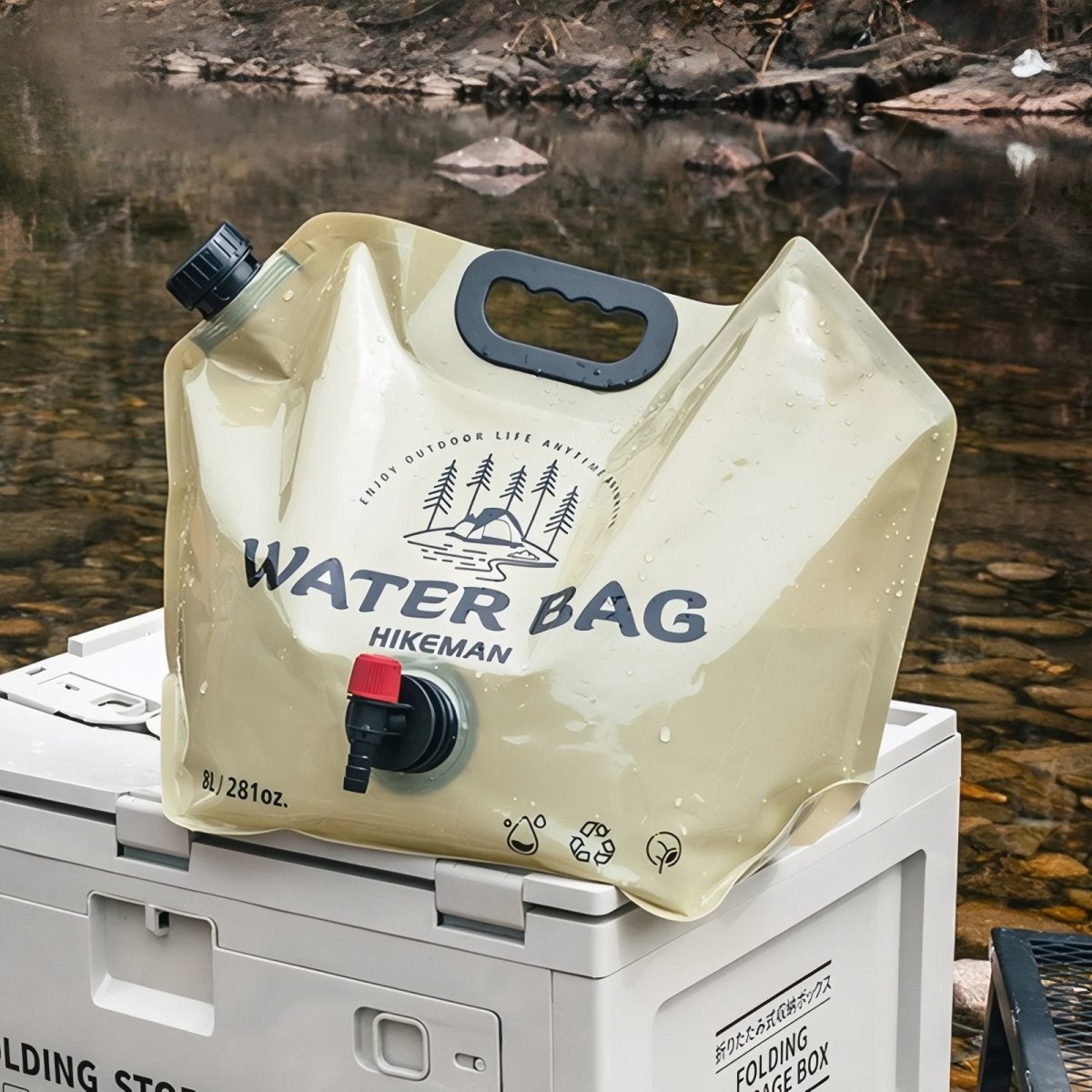 Foldable 8L Water Storage Bag with Tap - Active Peaks