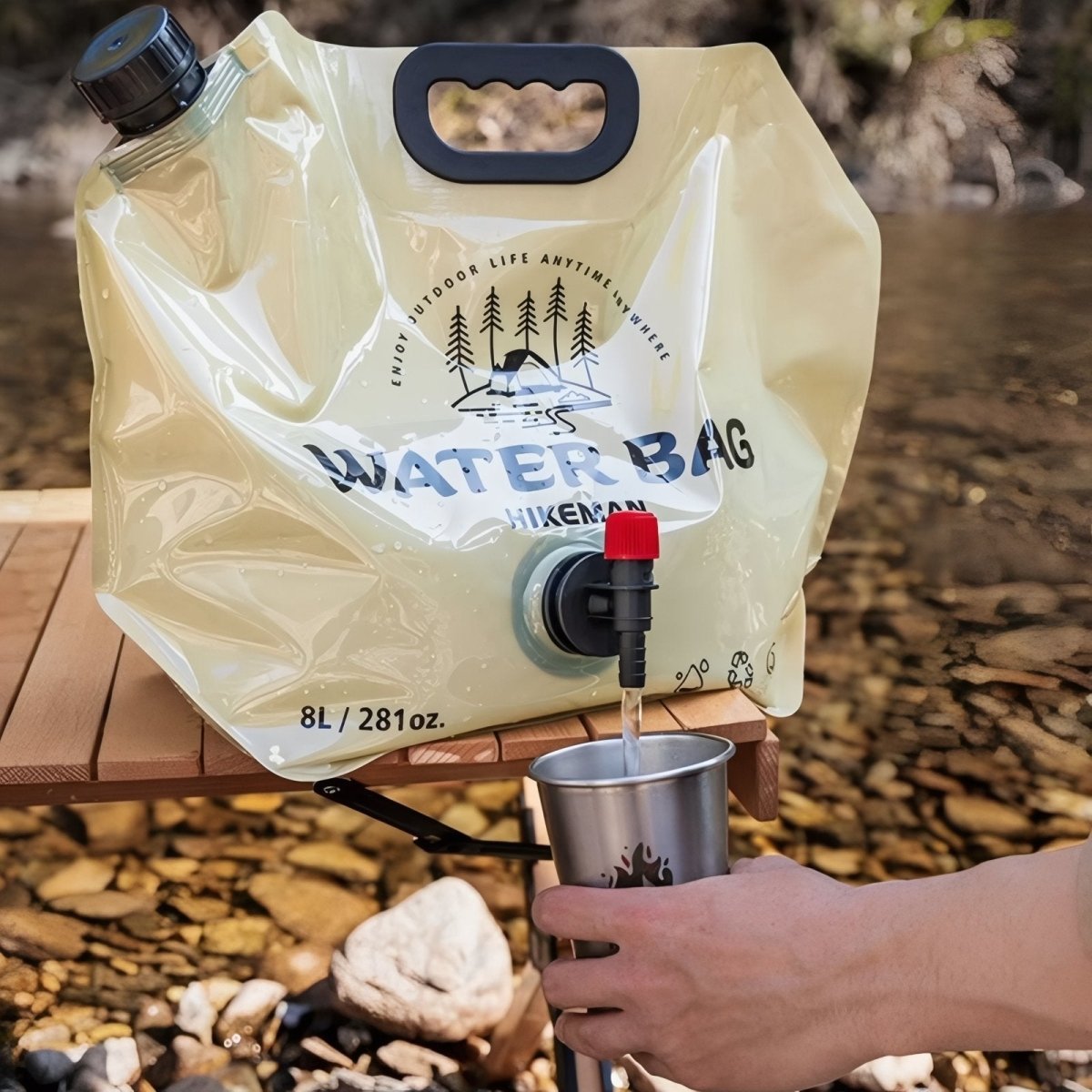 Foldable 8L Water Storage Bag with Tap - Active Peaks