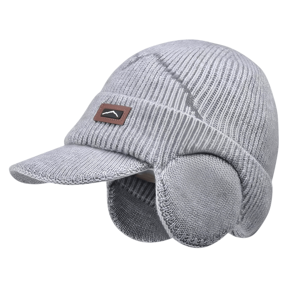 Knitted Winter Hat with Ear Flaps and Visor | Active Peaks - Active Peaks