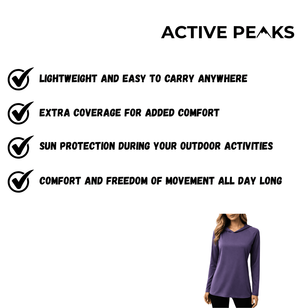 Breathable Long - Sleeve UV Protection Hoodie for Women | Active Peaks - Active Peaks