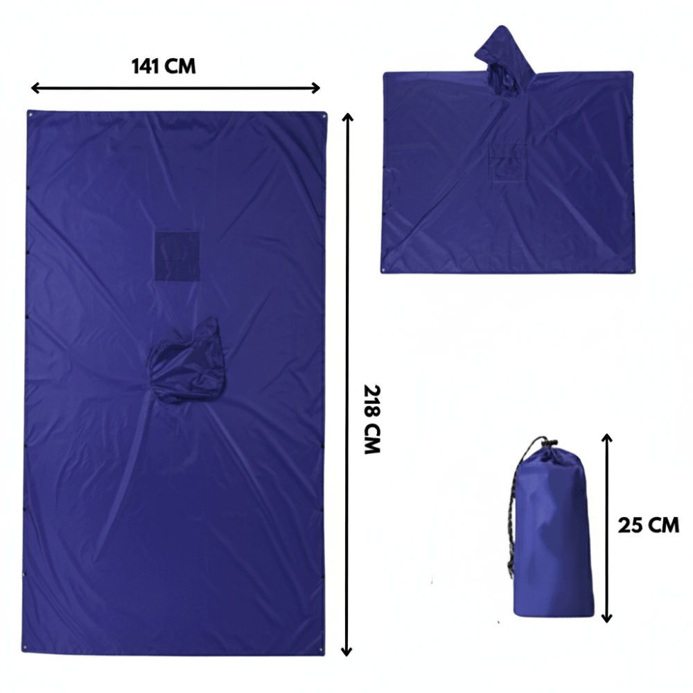 Rain Poncho – Lightweight Water - Resistant Packable Design | Active Peaks - Active Peaks