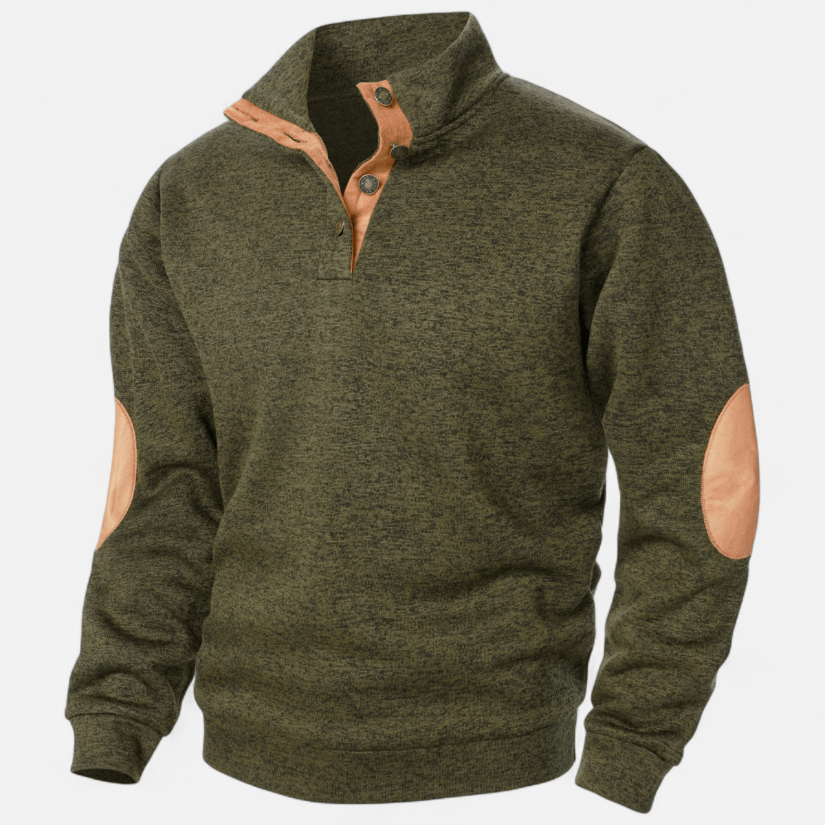 Knitted Outdoor Sweater with Stand Collar - Active Peaks