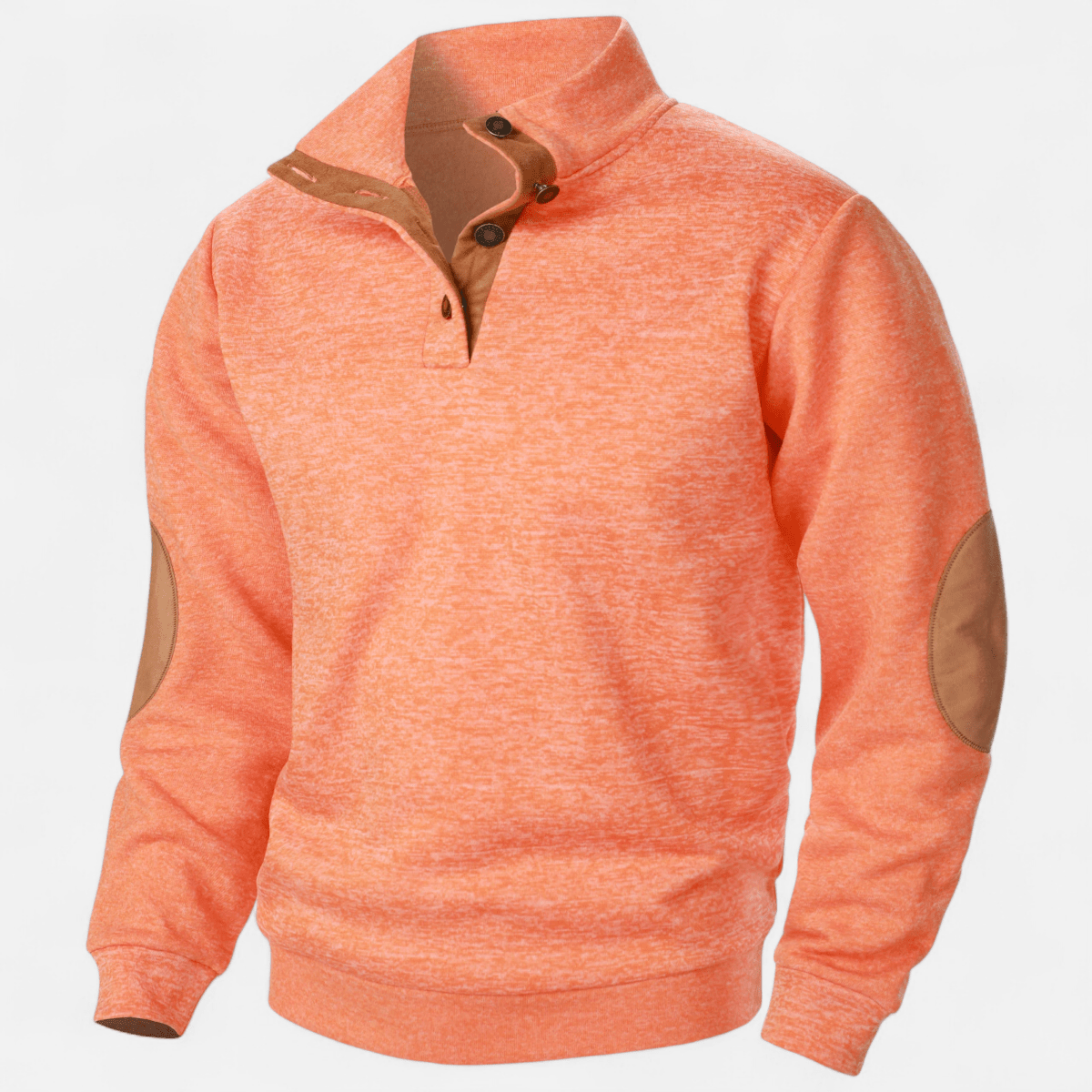 Knitted Outdoor Sweater with Stand Collar - Active Peaks