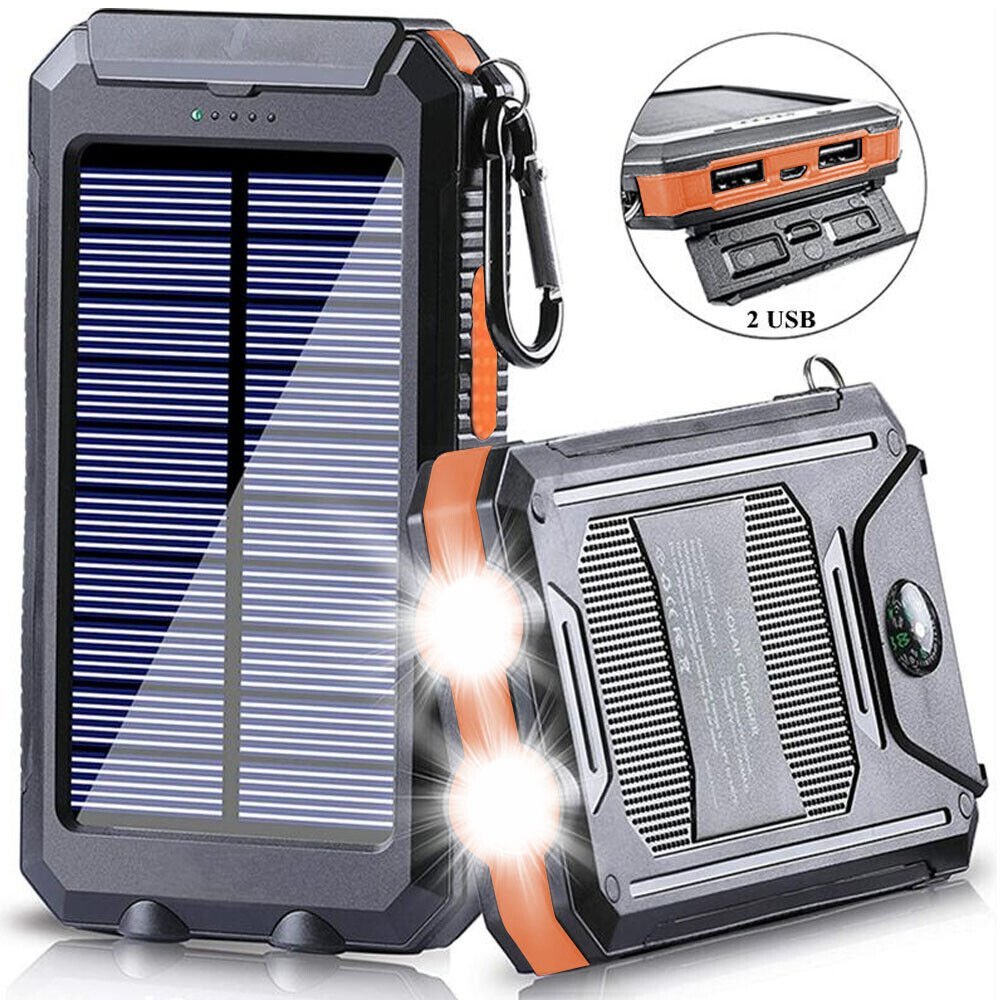 Solar Power Bank Waterproof Shockproof 10000 mAh | Active Peaks - Active Peaks