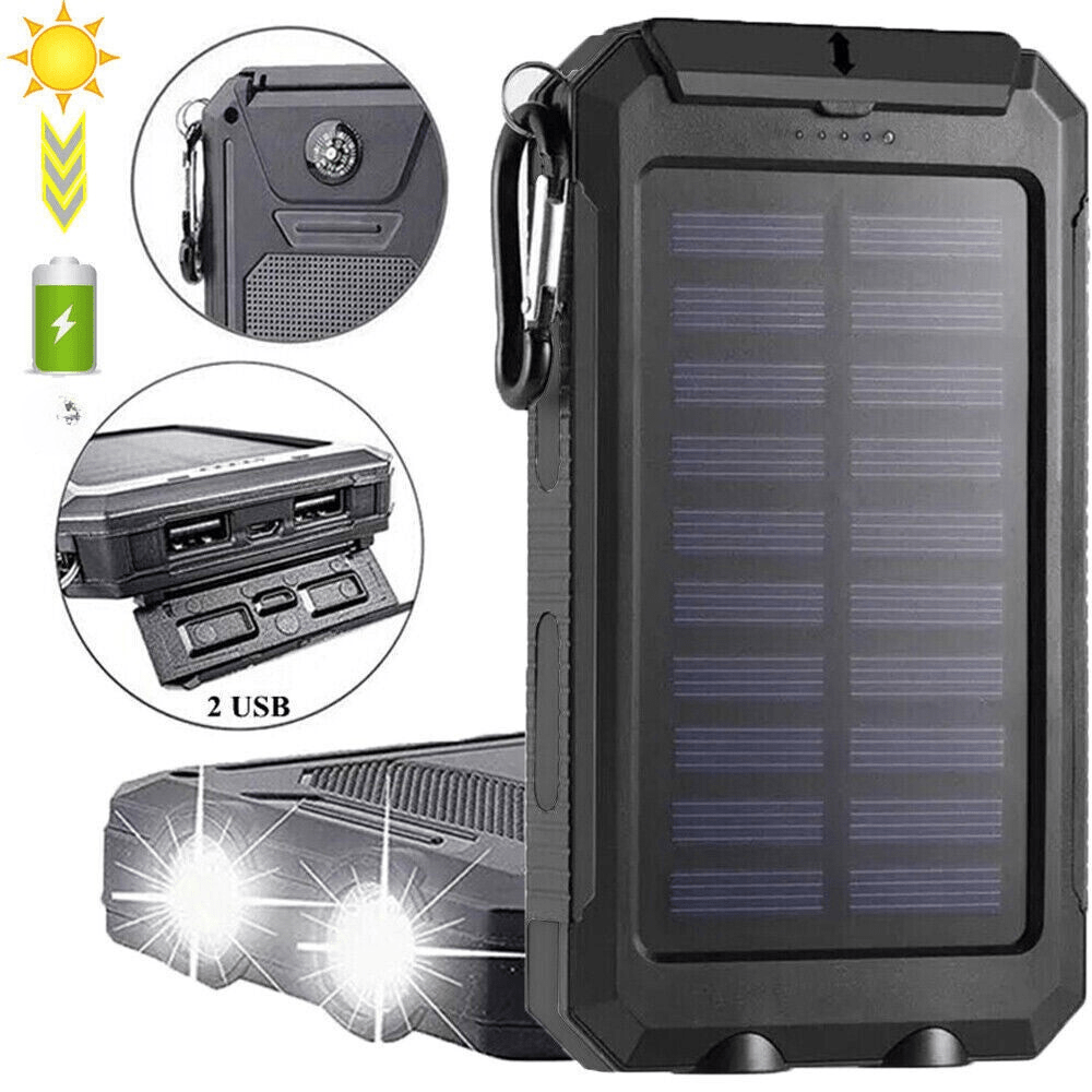 Solar Power Bank Waterproof Shockproof 10000 mAh | Active Peaks - Active Peaks