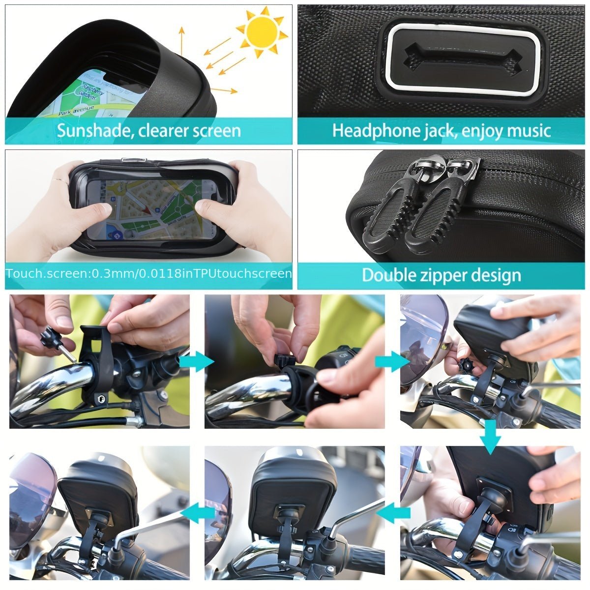 Waterproof Phone Holder – 360° Rotating Bike and Motor Mount - Active Peaks