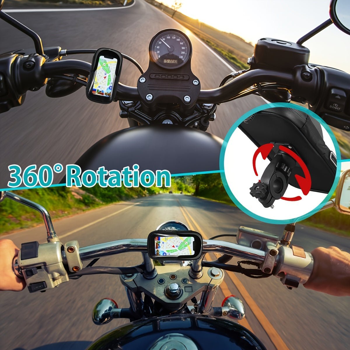 Waterproof Phone Holder – 360° Rotating Bike and Motor Mount - Active Peaks